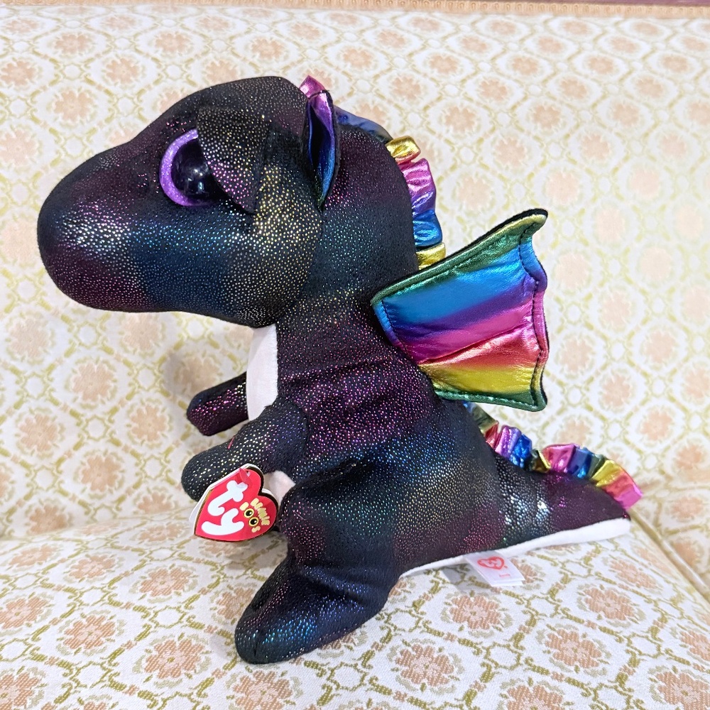 TY Beanie Boos - ANORA the Dragon (Glitter Eyes) (Medium Size - 9" Plush)
